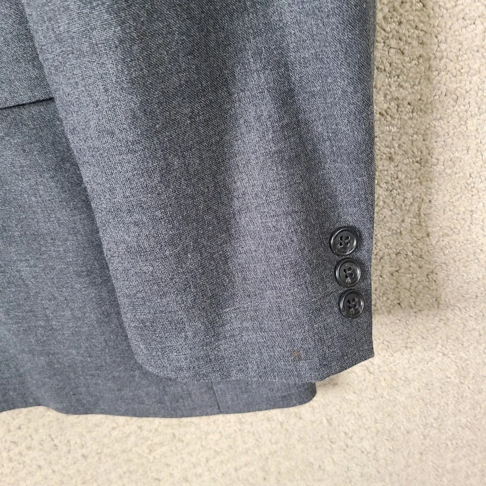 Vintage Brookford Jacket Mens 43R Gray Blazer Two Button‎ Suit Coat Formal Wear